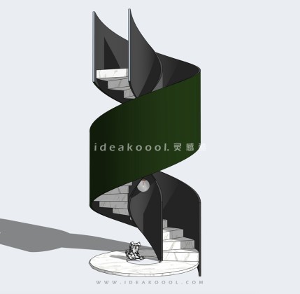 建筑室内旋转楼梯丨