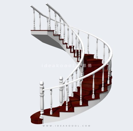 建筑室内旋转楼梯丨