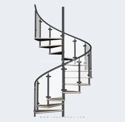 建筑室内垂直旋转楼梯丨