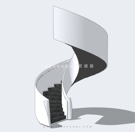 建筑室内旋转楼梯丨