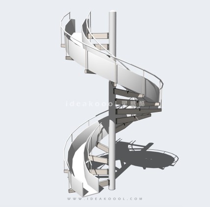 建筑室内旋转楼梯丨