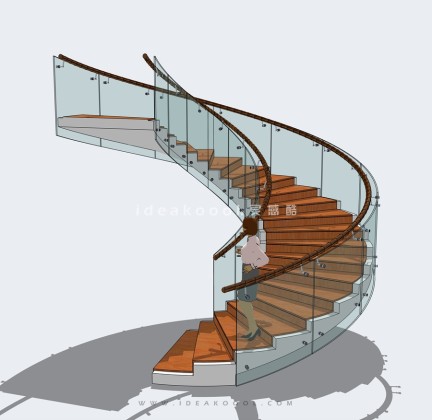 建筑室内旋转楼梯丨