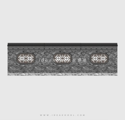 中式景观围墙丨