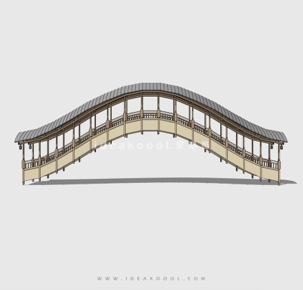 中式风雨廊桥丨