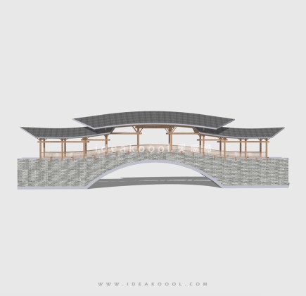 中式风雨廊桥丨