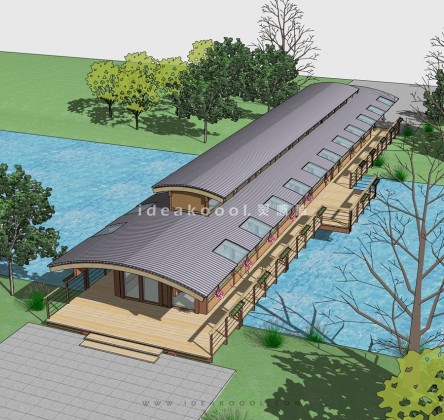 中式风雨廊桥丨