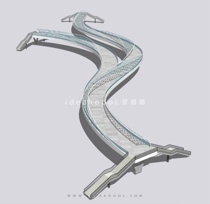 创意休闲观景桥 跨街天桥丨