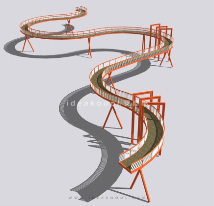 创意景观桥 休闲观景木栈道丨