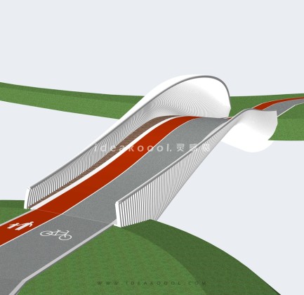 现代创意异形景观桥丨