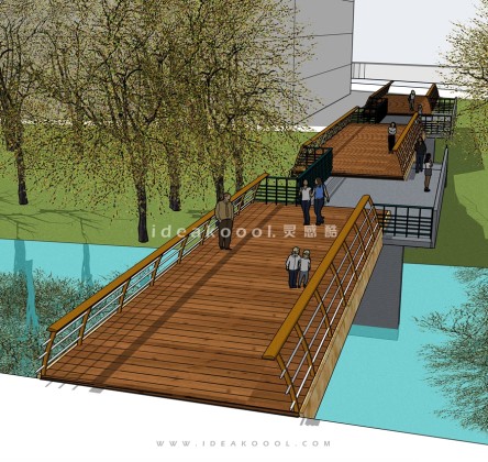 现代创意景观桥丨