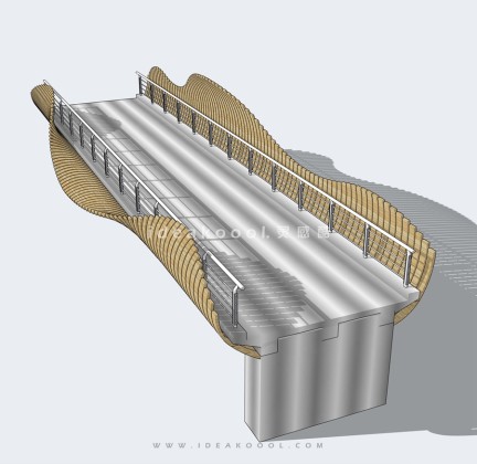 现代创意异形景观桥丨