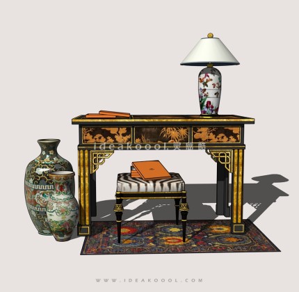 瓷器花瓶模型丨