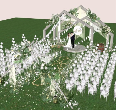 婚礼婚庆场地小品家具场景布景丨