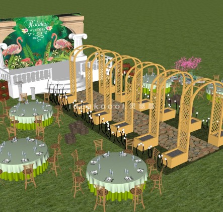 婚礼婚庆场地小品家具场景布景丨