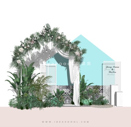 婚礼婚庆场地合影区小品家具场景布景丨