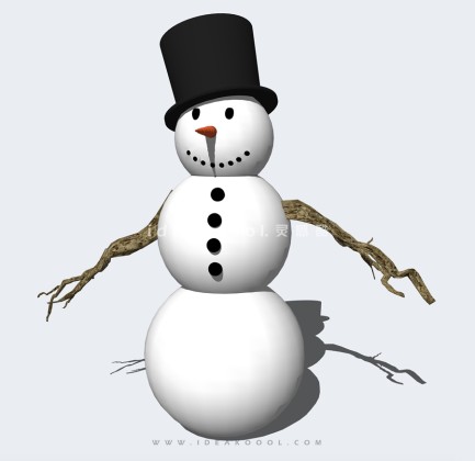 雪人雕塑小品丨