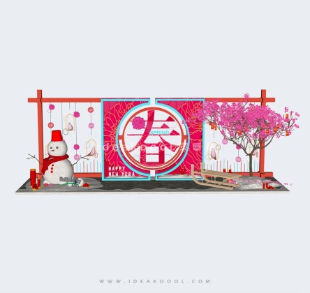 新年春节节日商业美陈装饰小品丨