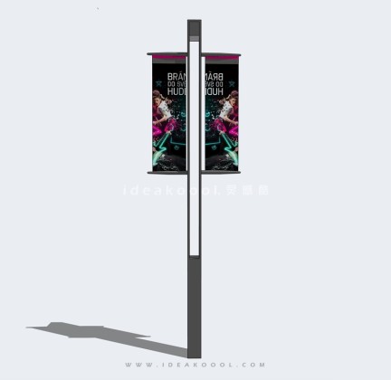 商业道旗路灯丨