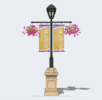 商业道旗路灯丨