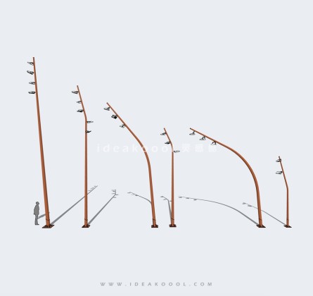 现代路灯广场灯丨