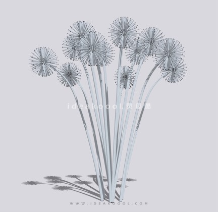 蒲公英造型灯具 雕塑小品丨