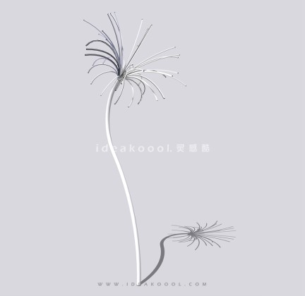 蒲公英主题灯具 雕塑小品丨