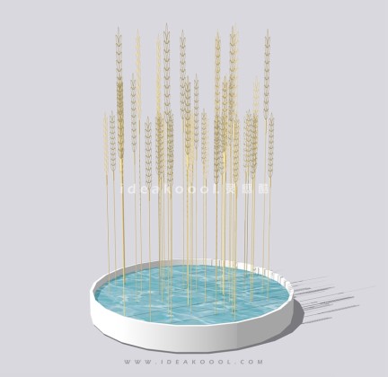 小麦造型雕塑小品 麦子丨