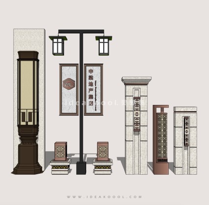 新亚洲中式景观灯具 路灯 壁灯丨