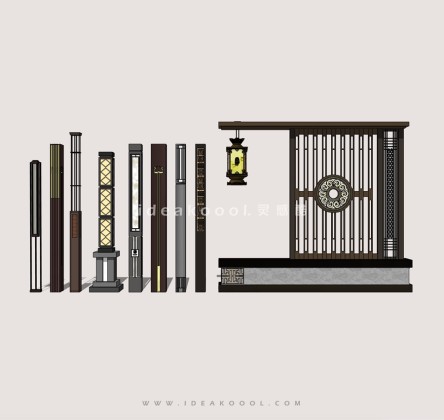 新亚洲中式景观灯具 路灯丨