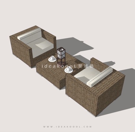 户外藤编组合沙发座椅丨