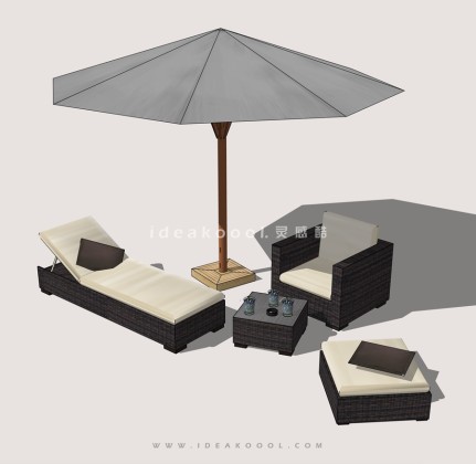 户外遮阳伞座 组合沙发座椅 外摆桌椅丨