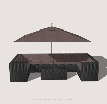 户外组合沙发桌椅 遮阳伞座丨