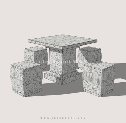 中式石桌石凳 组合桌椅丨