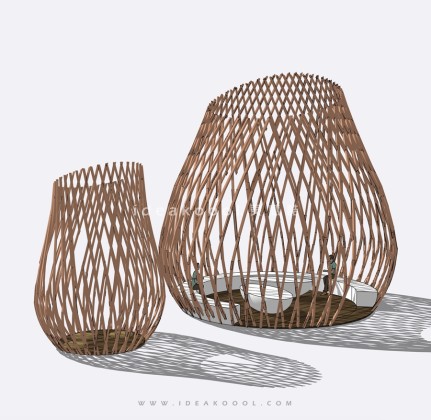 现代鸟笼沙发座椅丨