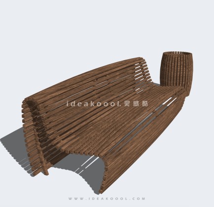 现代景观靠背座椅丨