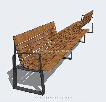 现代景观靠背座椅丨