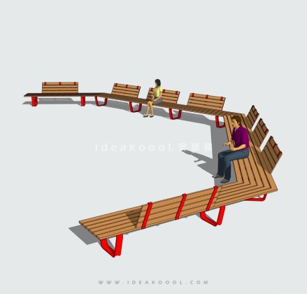 现代景观座椅长椅丨