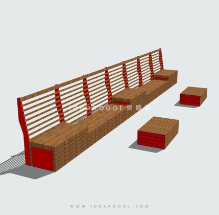 现代景观座椅长椅丨