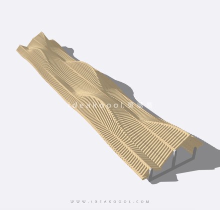 现代曲线异形景观座椅长椅