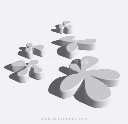 现代异形花瓣景观座椅