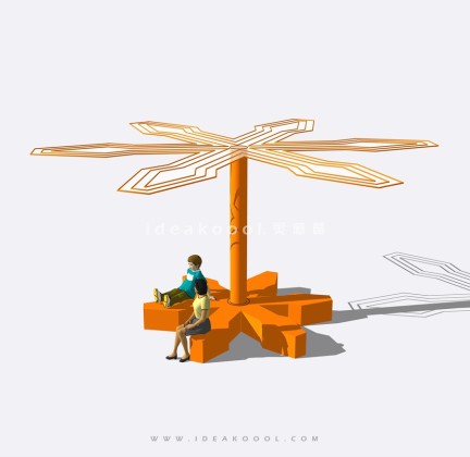 现代座椅 曲线异形座椅