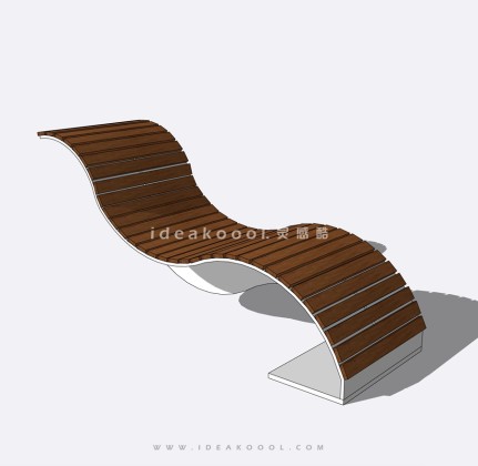 现代座椅 曲线异形座椅 躺椅