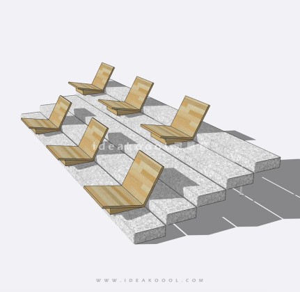 现代景观台阶座椅