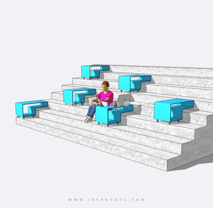 现代景观台阶座椅