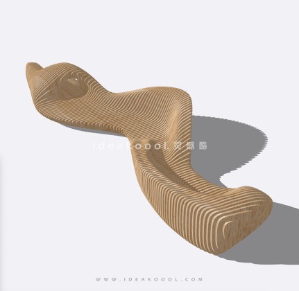 现代座椅 曲线异形座椅