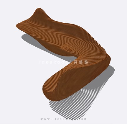 现代曲线异形座椅