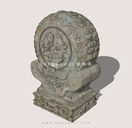 石雕 门墩 抱鼓石 青石墩丨