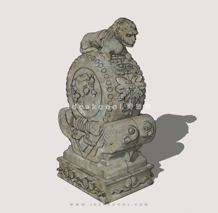 石雕 门墩 抱鼓石 青石墩丨