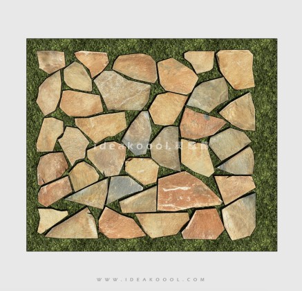 碎拼石头铺装丨