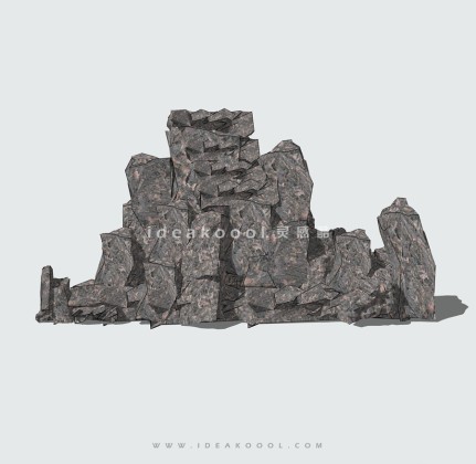 假山跌水落水瀑布丨